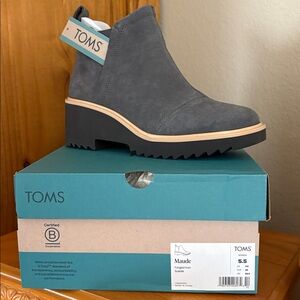 TOMS Women's Charcoal Ankle Booties